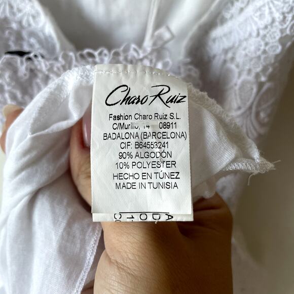 Charo Ruiz Joya Lace Mini Dress White - Picture 4 of 7